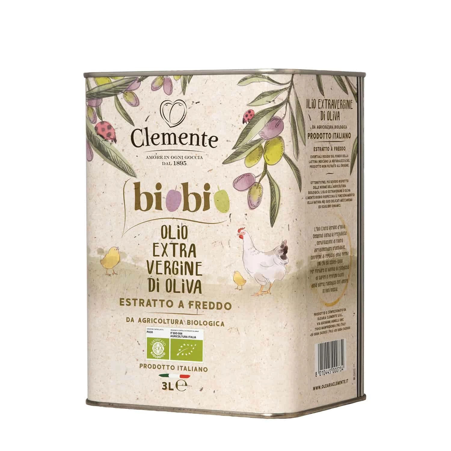 Clemente Organic EVOO 100% Italian - Image 2